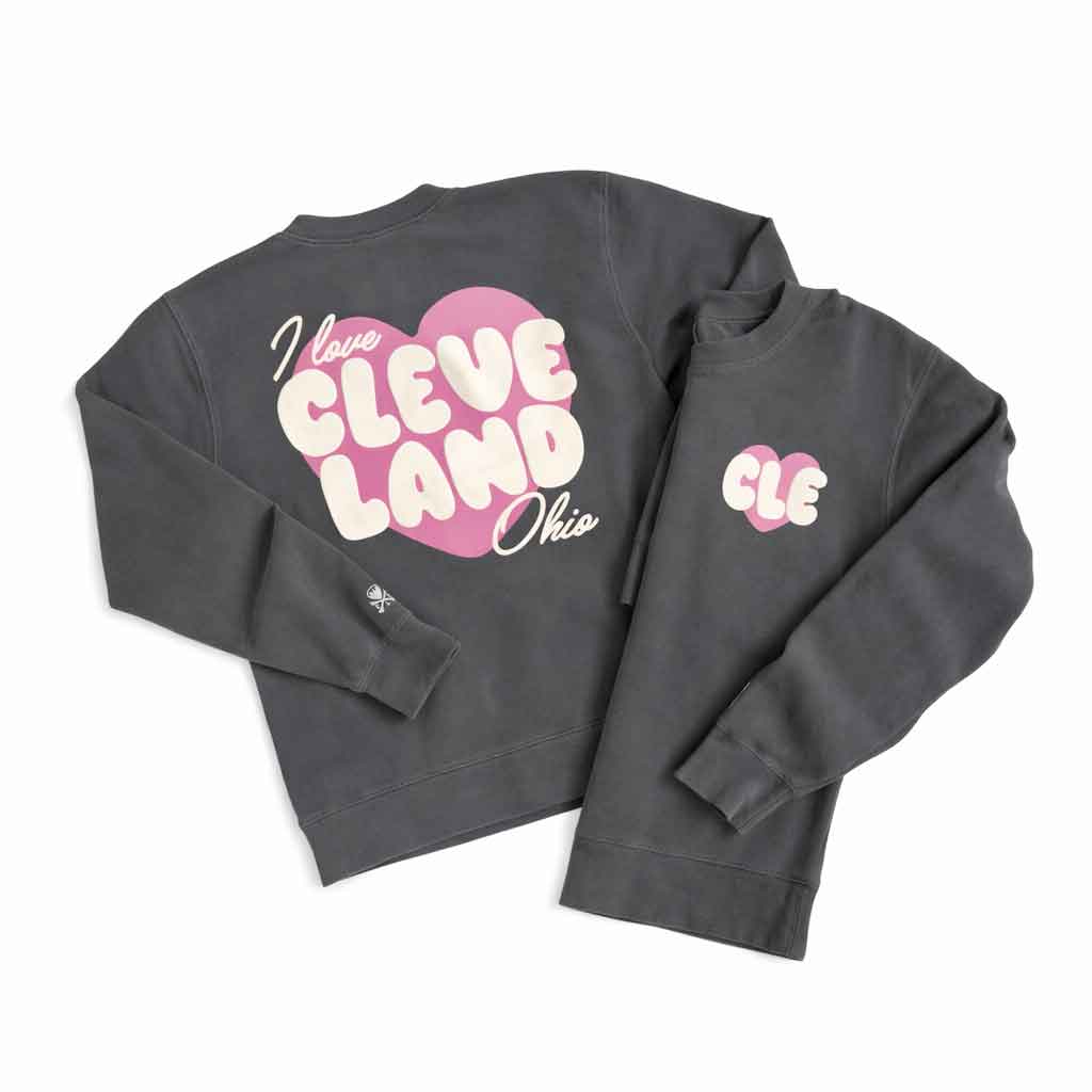I Love Cleveland Heart – Unisex Crewneck Sweatshirt